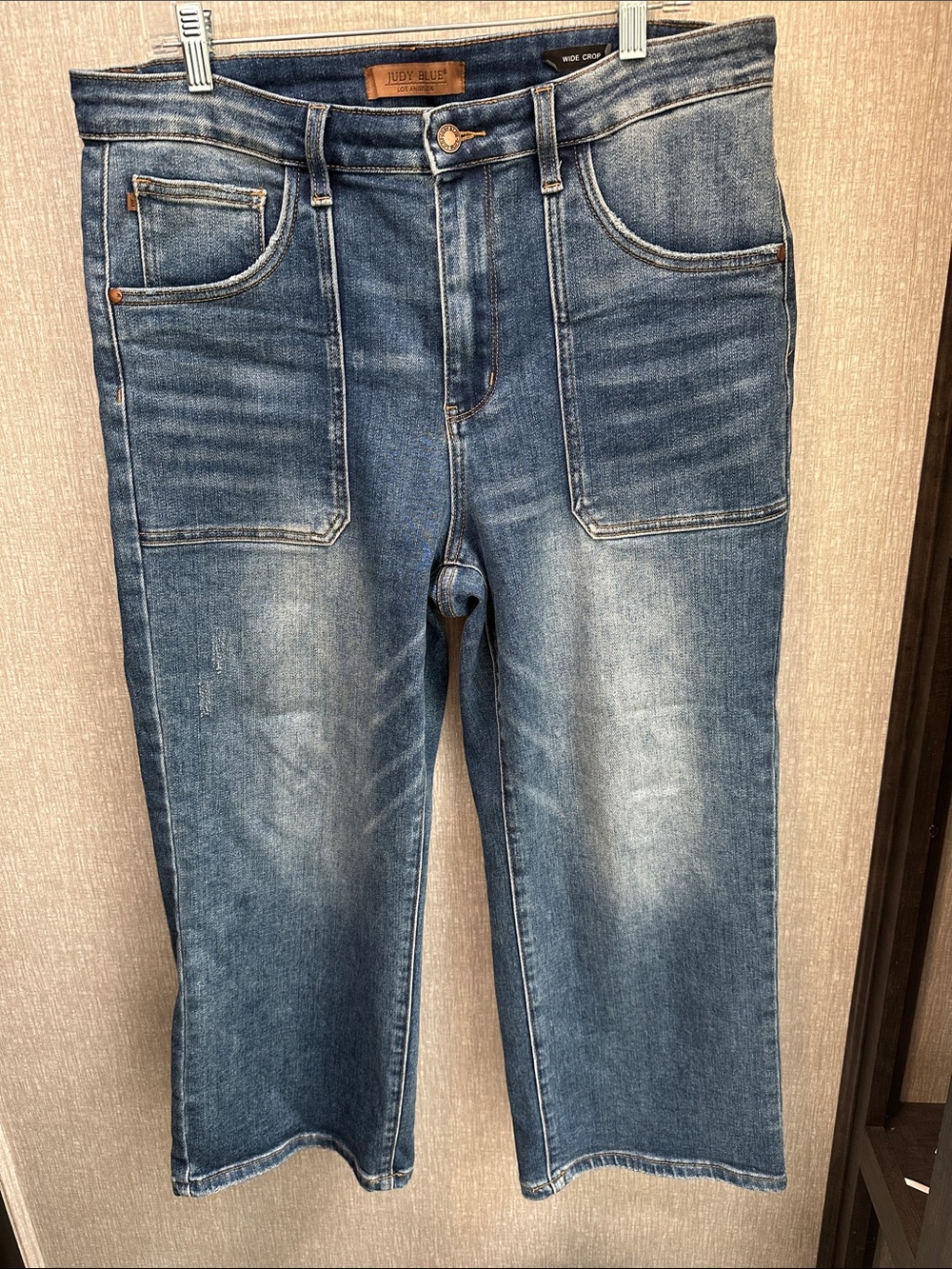 Judy Blue Mid Wash WIDE crop Jeans